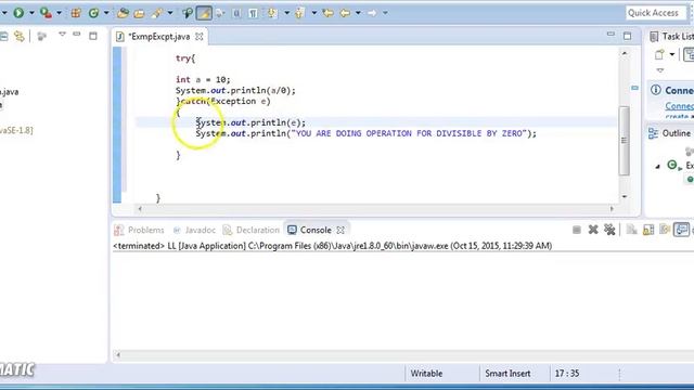 Handling Exceptions in JAVA смотреть онлайн