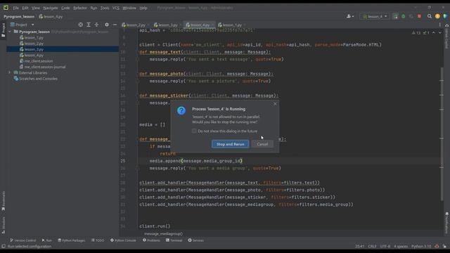 Ботостроение Telegram. Фильтры. Pyrogram - полное руководство по ботам и юзерботам. смотреть онлайн