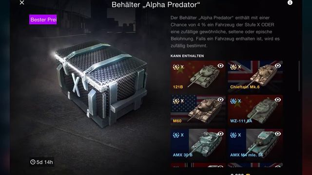 Open one Alpha Predator Container|THANK YOU WG!!|World of Tanks Blitz ⚡️ смотреть онлайн
