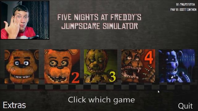 АБСОЛЮТНО ВСЕ СКРИМЕРЫ В ОДНОЙ ИГРЕ! - FNAF JUMPSCARE SIMULATOR смотреть онлайн