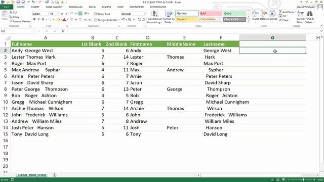 Learn Excel Functions - CLEAN, TRIM & CHAR смотреть онлайн