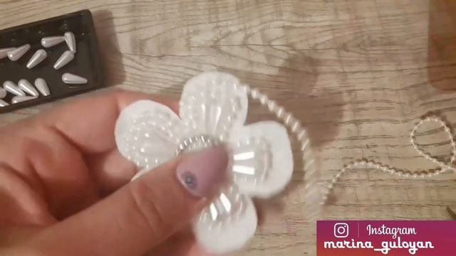 Как сделать красивый ободок для волос с жемчужными бусинами ✔ Marine DIY Guloyan✔ смотреть онлайн