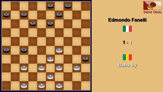 Baba Sy (SEN) - Edmondo Fanelli (ITA). Draughts World Championship. 1964. смотреть онлайн
