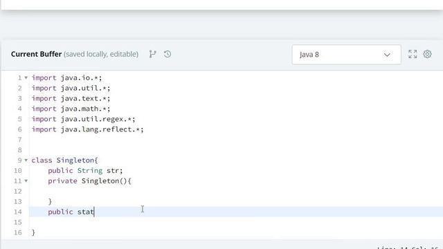#45 Hackerrank Java Singleton Pattern Solution - Java | Hackerrank Java | Singleton Pattern смотреть онлайн