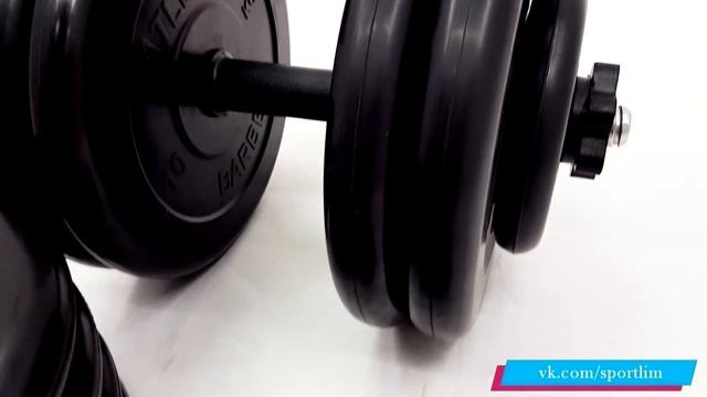 Разборные гантели 45 кг MB Atlet обзор от Sportlim.ru смотреть онлайн
