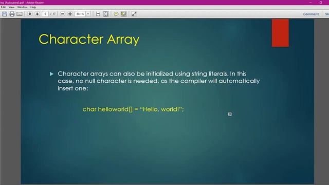 Lecture 17: String in C++ | String VS Character Array смотреть онлайн
