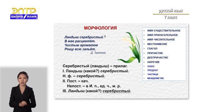 7-класс | Русский язык | Разделы науки о русском языке смотреть онлайн