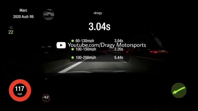 Audi R8 V10 Performance Twin Turbo | Insane Dragy Times from 100-320 Km/h! смотреть онлайн