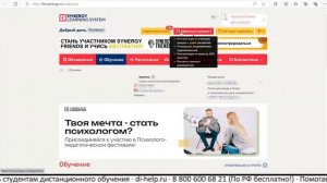 Синергия. Инструкция по работе в ЛК