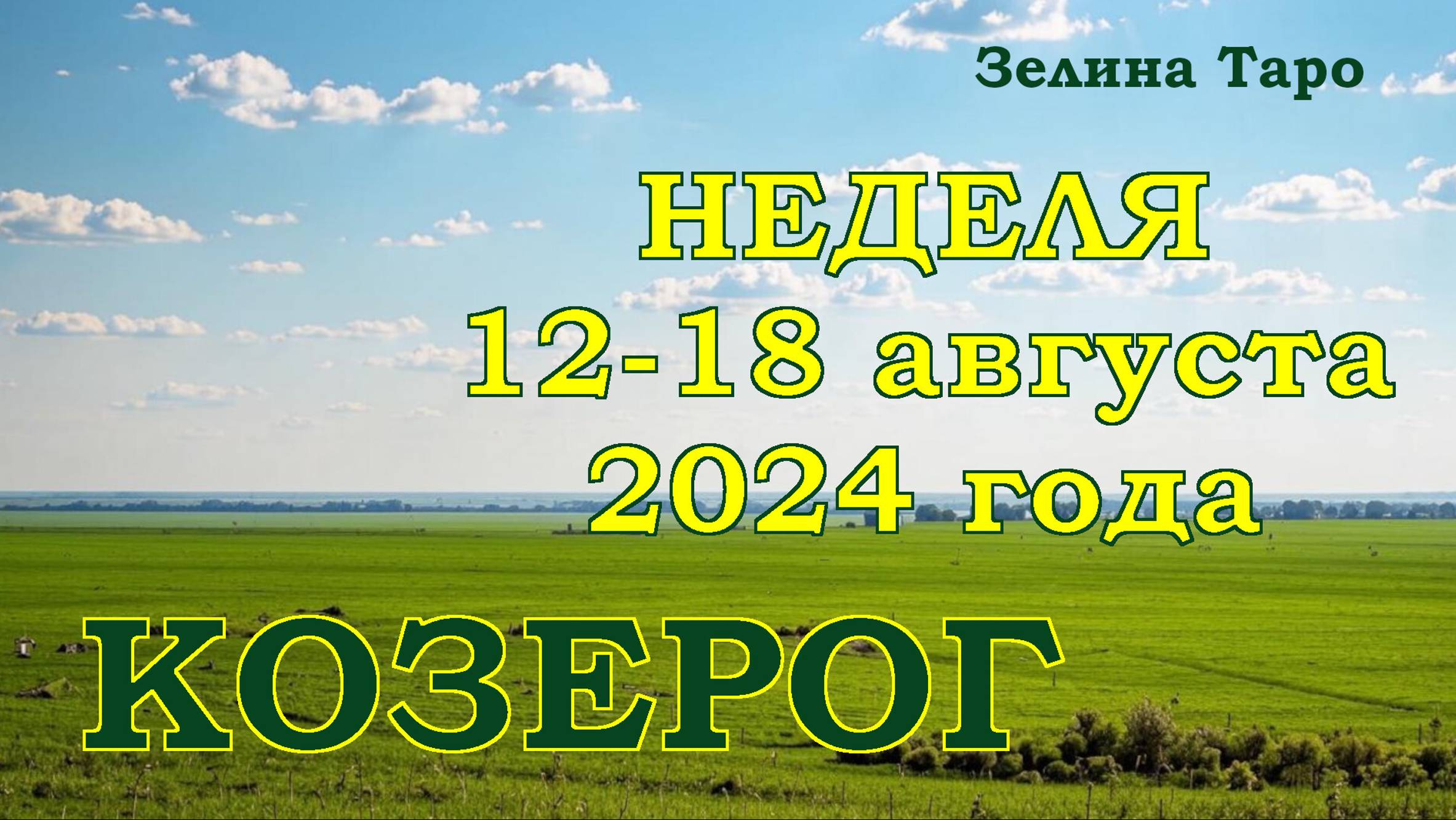 КОЗЕРОГ | ТАРО прогноз на неделю с 12 по 18 августа 2024 года