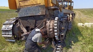 Бульдозер Т-130 Ремонт бортоврй  - шестерня двойничка