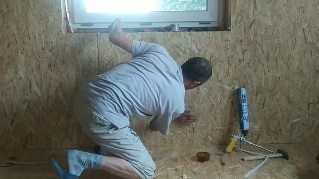 Обшивка ОСБ ,делаем вставки смотреть онлайн