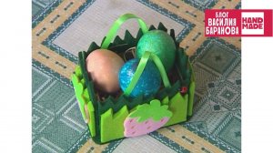 Лукошко для пасхальных яиц из подручных материалов / ПОДЕЛКА НА ПАСХУ / ПАСХАЛЬНАЯ ПОДЕЛКА / DIY