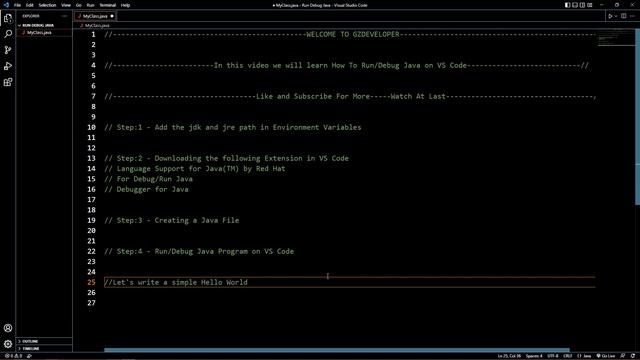 How To Run/Debug Java on VS Code Editor смотреть онлайн