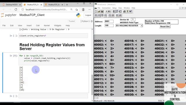 005 | Create ModbusTCP Server & Updating Values on Server as a Client in Python | Pymodbus | смотреть онлайн