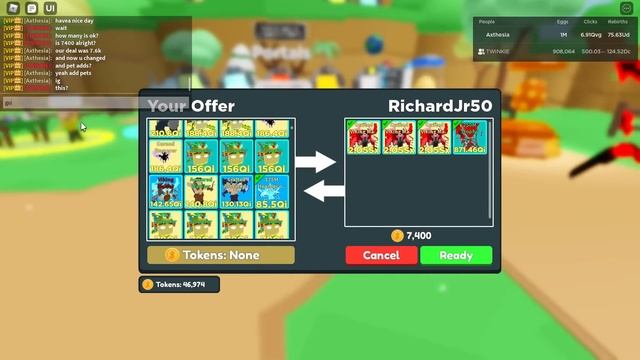 HUGE TRADES! Made 70K+ TOKENS By Trading MANY SECRET PETS PROFIT !?- Clicker Simulator Roblox смотреть онлайн