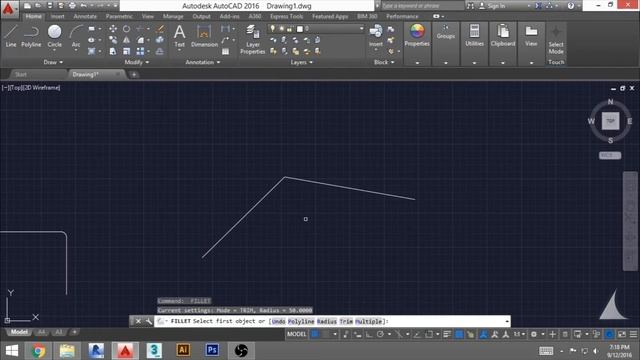 AutoCAD 2016 tutorijal 3.7 fillet i chamfer смотреть онлайн