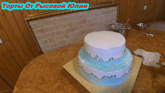 Украшение двухъярусного торта смотреть онлайн