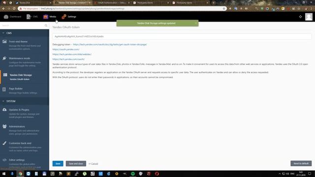 Yandex Disk Storage Driver for October CMS смотреть онлайн