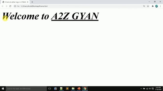 How to merge iframe tag with anchor tag | |HTML 5 || Full Course || Lecture 12 || BY A2Z GYAN смотреть онлайн