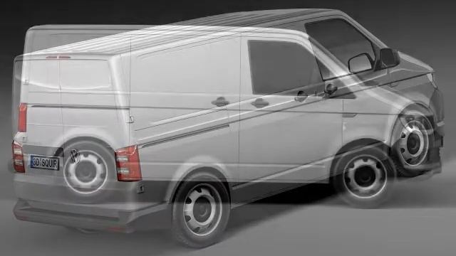 3D Model Volkswagen Transporter Panel Van T6 2016 3D Model at 3DExport.com смотреть онлайн