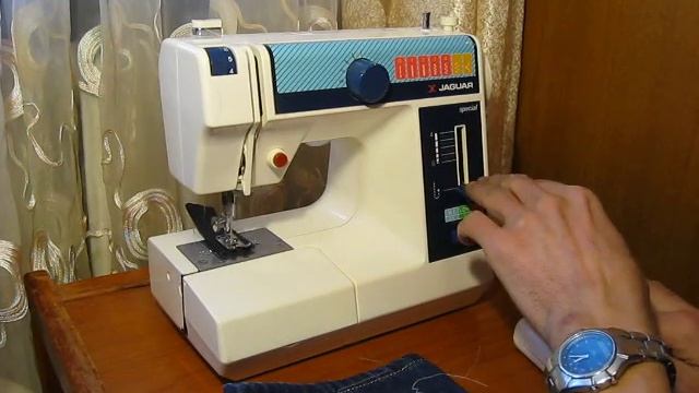 Sewing machine Швейная машина Mini Jaguar 281 test КОЖА смотреть онлайн