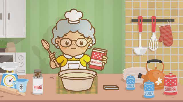 Рекламный ролик на LED-экраны про финские пончики «Mummon Munkit»