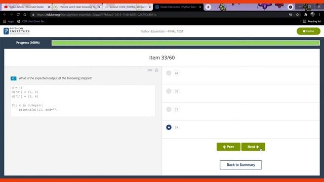 Final Test PCAP | Python Essential Final Test Answers | Cisco | Final Test Answer | Abhi_shek смотреть онлайн