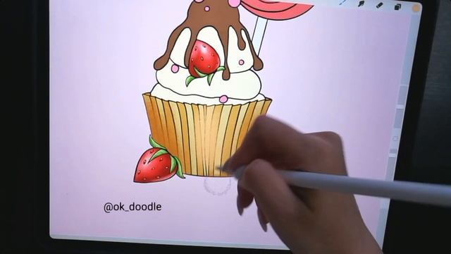 Food illustration - cupcake | Ok DOODLE смотреть онлайн