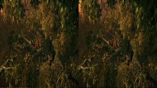 Snake & Monkey FULL 3D SBS Clip For VR Glasses