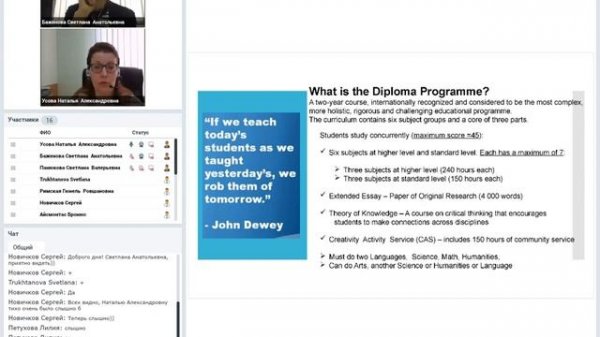 Diploma Programm в школе Международного бакалавриата. Аккредитация Diploma Programm