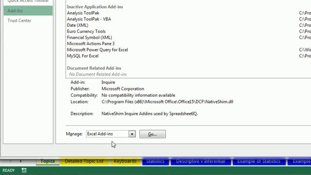 Excel 2013 Statistical Analysis #2: Install Data Analysis Add-in For Amazing Excel Statistical Tool смотреть онлайн