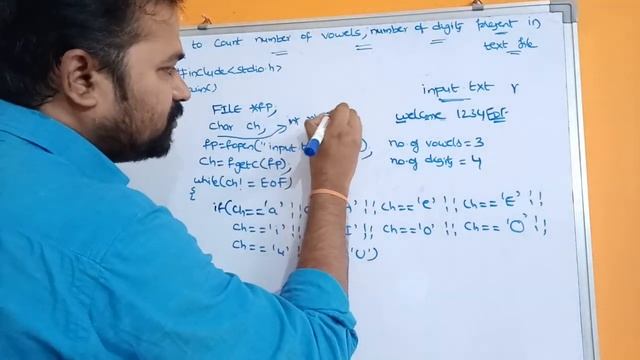 C program to count number of vowels, number of digits from a text file - File Handling in c program смотреть онлайн