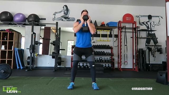 How To Do A DUMBBELL GOBLET SQUAT | Exercise Demonstration Video and Guide смотреть онлайн