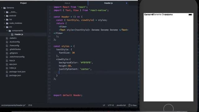 React native Dersleri header tasarım 6 смотреть онлайн