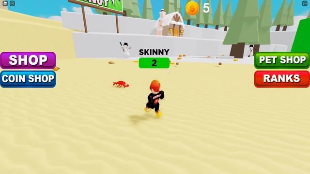 НУБ против ПРО против ЧИТЕРА в Симуляторе Толстяка Roblox смотреть онлайн