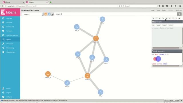 Elasticsearch Kibana X-pack Graph features смотреть онлайн