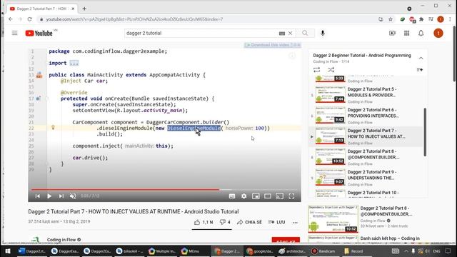 [Android Tutorial] Bài 10 - Tìm hiểu về thư viện Dagger 2 ( Phần 1 ) смотреть онлайн