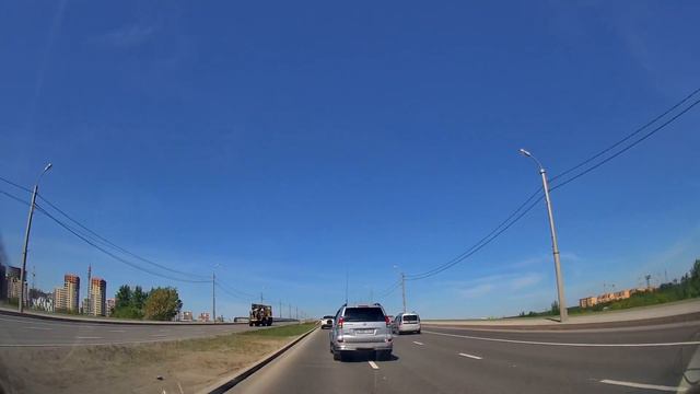 Движение по Тюмени до Заречного проезда/Traffic on the Tyumen city streets смотреть онлайн