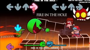 Friday Night Funkin': Fire In The Hole V3 (VS Harder - Rocky Update) | Lobotomy Geometry Dash 2.2