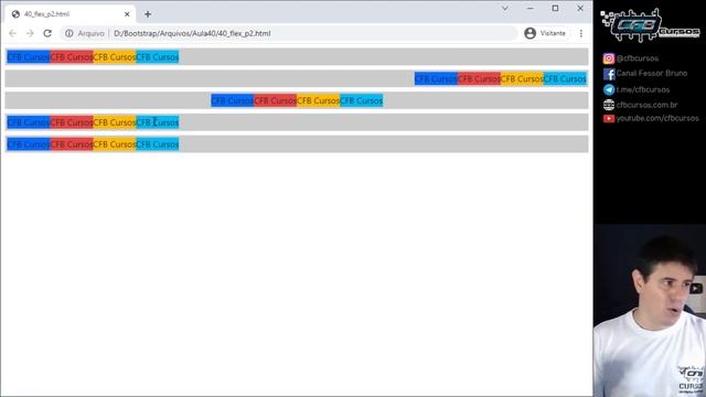 Alinhamento Horizontal - Display Flex #P2 [d-flex] em [Bootstrap] - Curso de Bootstrap - Aula 40 смотреть онлайн