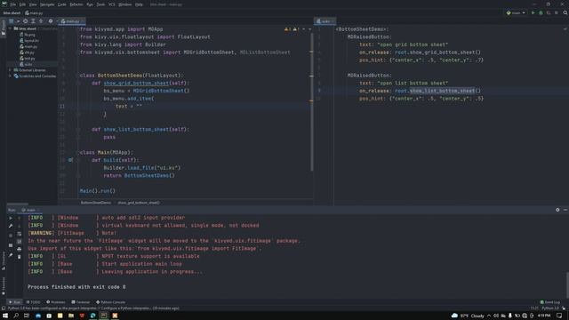 Use Bottom Sheet In Kivy And KivyMD | MDBottom Sheet | Kivy | KivyMD | Python |