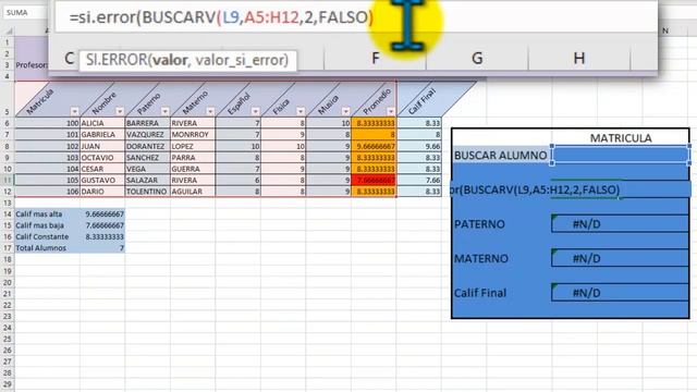 Ocultar el #N/A | #N/D con Función Si.Error смотреть онлайн