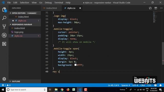 Responsive navbar tutorial using HTML CSS | Responsive Menu смотреть онлайн