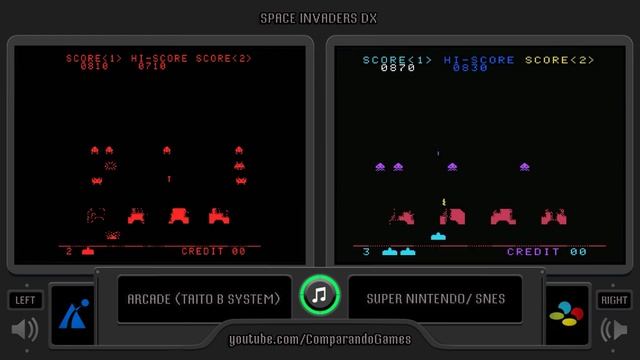 Space Invaders DX (Arcade vs SNES) Side by Side Comparison смотреть онлайн