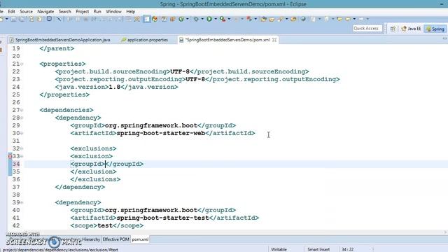 40.Spring boot Embedded servers(tomat,jetty and undertow) смотреть онлайн