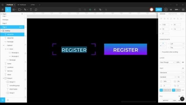 Creating neon website for consulting company| Speed Art #1 in Figma