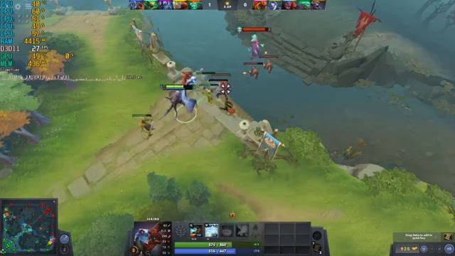 Dota 2 on Phenom X4 9150e 1.8GHz HD7570 720p Low смотреть онлайн