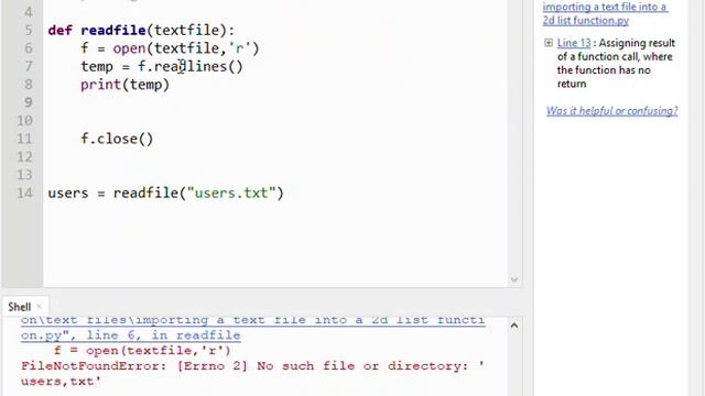 Reading a text file into a multidimensional list смотреть онлайн
