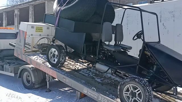 Погрузка вездеход R2 на эвакуатор. смотреть онлайн
